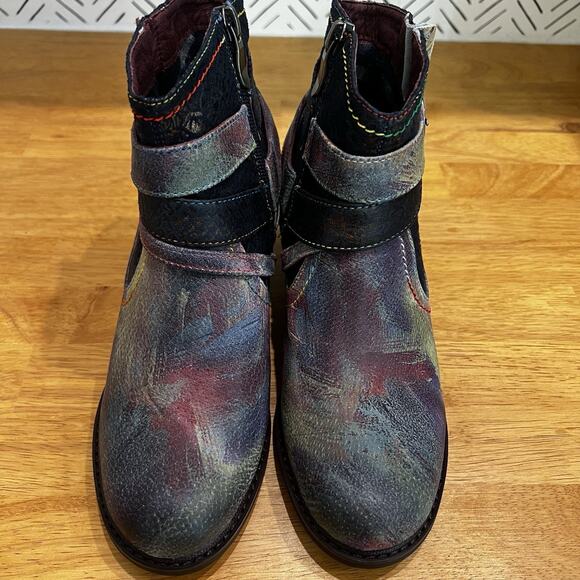 L'Artiste Spring Step Shazzam Ankle Boots Leather Multi-Color 36 US 6 Colorful - Picture 3 of 9